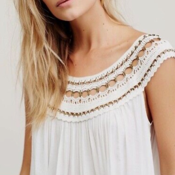 Free People Silky Flowy Bohemian Top - Picture 3 of 15